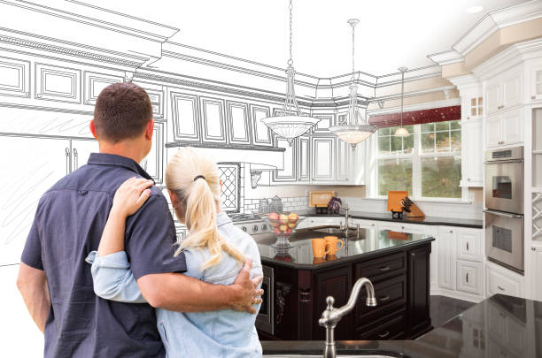 Custom kitchen cabinets installed in a Cologne home
